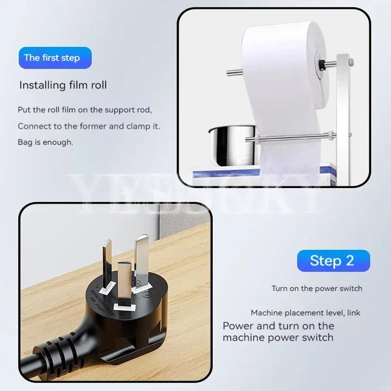 110v/220v/1 —— 50g Dosagem automática e máquina de embalagem de saquinhos de chá Máquina de pesagem automática enchimento de pó