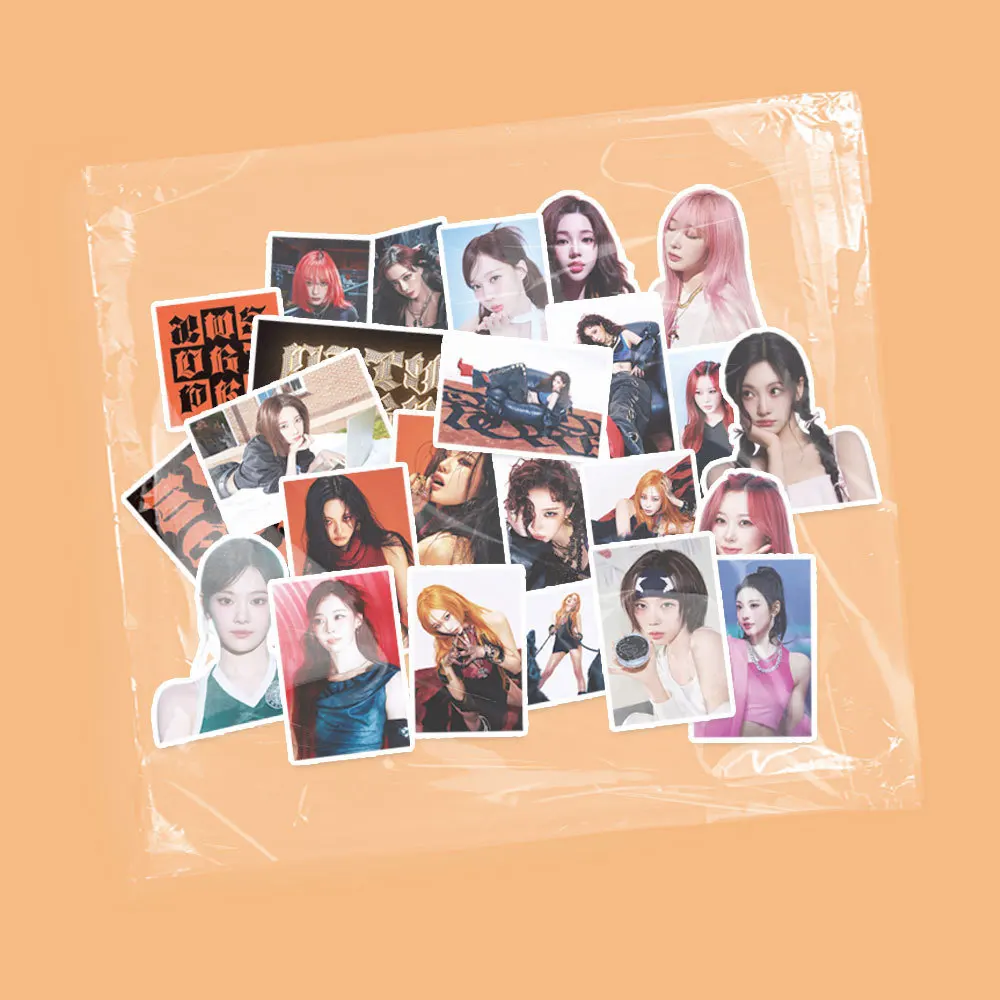 92 nuovi adesivi Kpop Zha per poster dell'album "Dirty Work" di Aespa, adesivo per tazza d'acqua, regalo per laptop