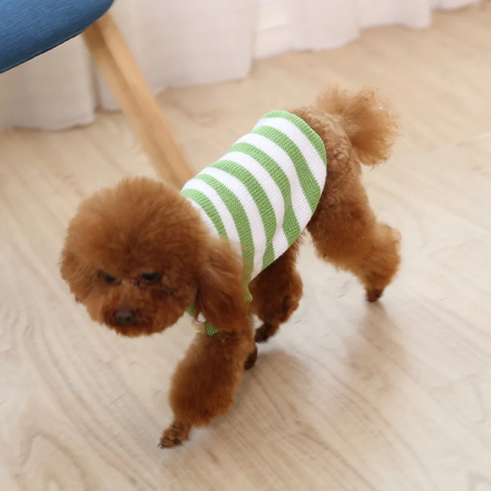 

Pet High Collar Sweater For Dogs Fashion Stripe Warm Winter Clothes Outdoor Walking Party Christmas Photo Wear Dog Sweater
