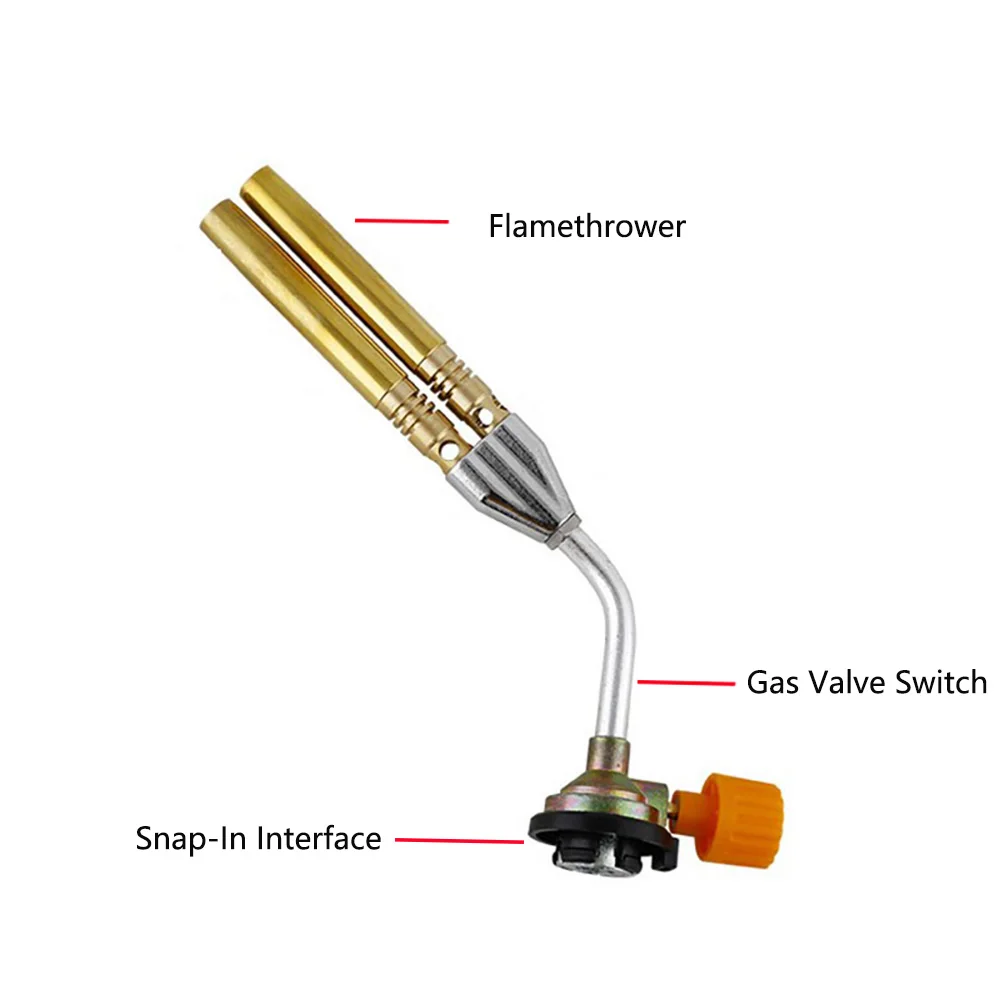 Welding Torch Multi-Barreled Flame Gun Pure Copper Torch Roasted Pig Hair Flame Gun High Temperature Torch Portable Torch Head