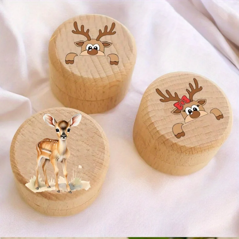 Tooth Holder for Boys and Girls, Wooden Tooth Fairy Box, Keepsake Case for First Tooth & Baby Memories