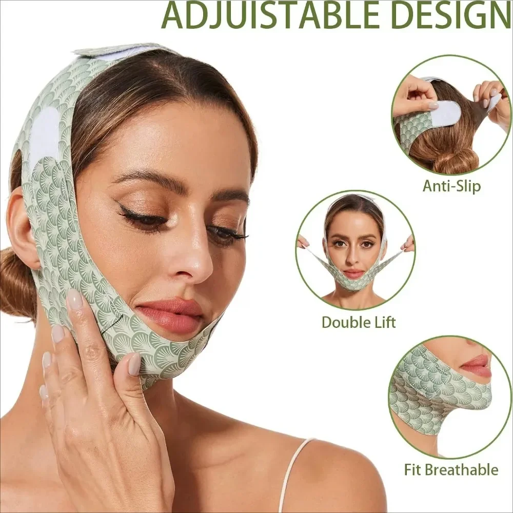Cinturón de Estiramiento Facial para mujer, vendaje adelgazante de línea en V, moldeador de barbilla, levantamiento de mejillas, máscara antiarrugas, herramientas de belleza para el cuidado de la piel Facial
