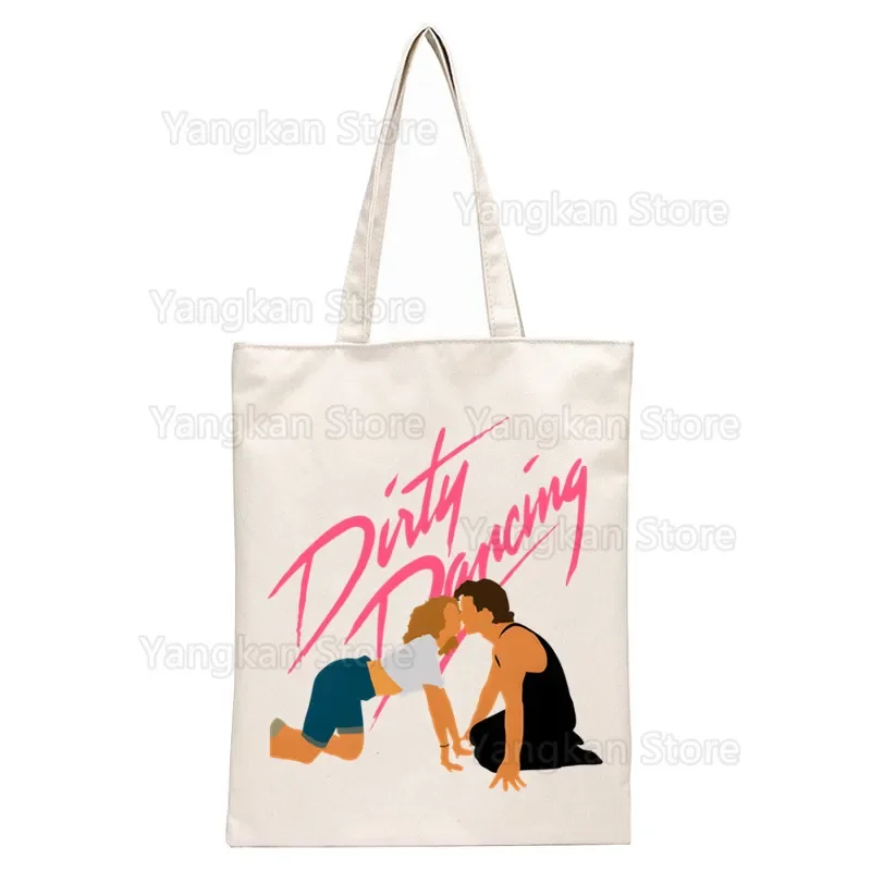 Dirty Dancing Shopping Bags Print Tote Bag Eco Reusable Shopper Bag Canvas Shoulder Bag Large Handbag Men Women Sundries Bags