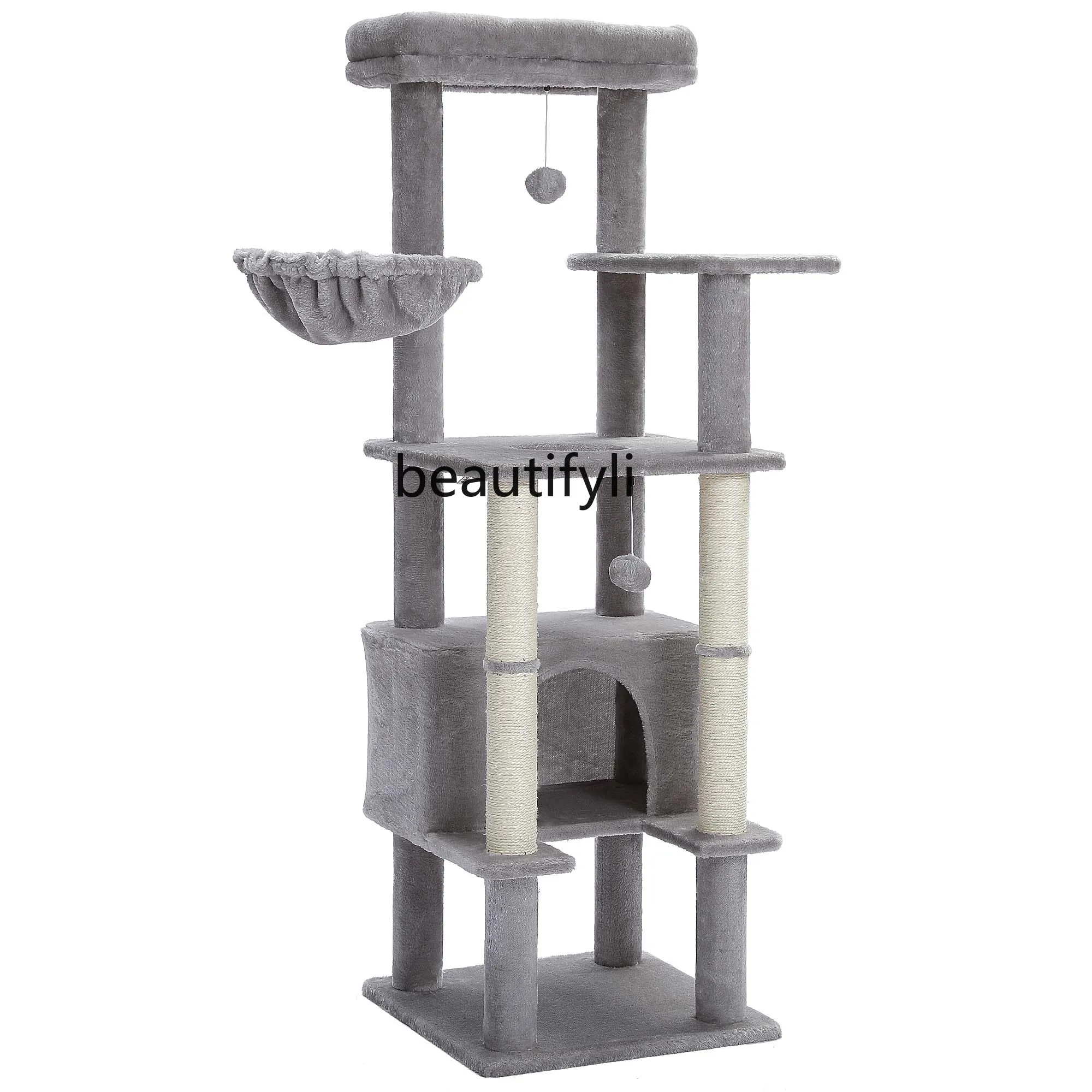 High-Rise Large Climbing Frame with No Space of Cat Climbing Frame for Home Viewing Platform Cat Climbing Frame against the Wall