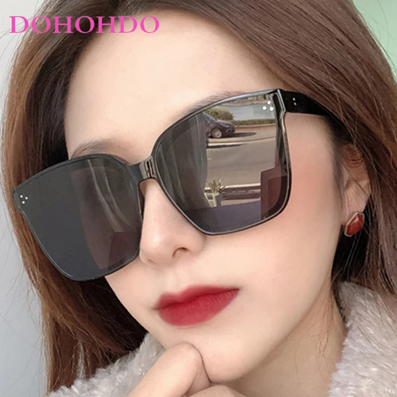 

Vintage Luxury Designer Oversized Square Sunglasses Women Men Fashion Trendy Eyewear Traveling Fishing Driving Shades Male UV400