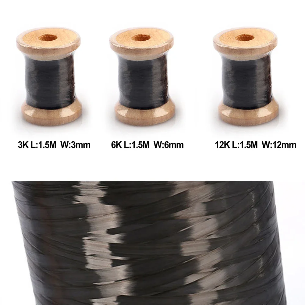 Fishing Rod Carbon Fiber Binding Line Rod Guide Wrapping Line Ring Thread Carbon Line Fishing Thread Leash Fishing Cord Snood