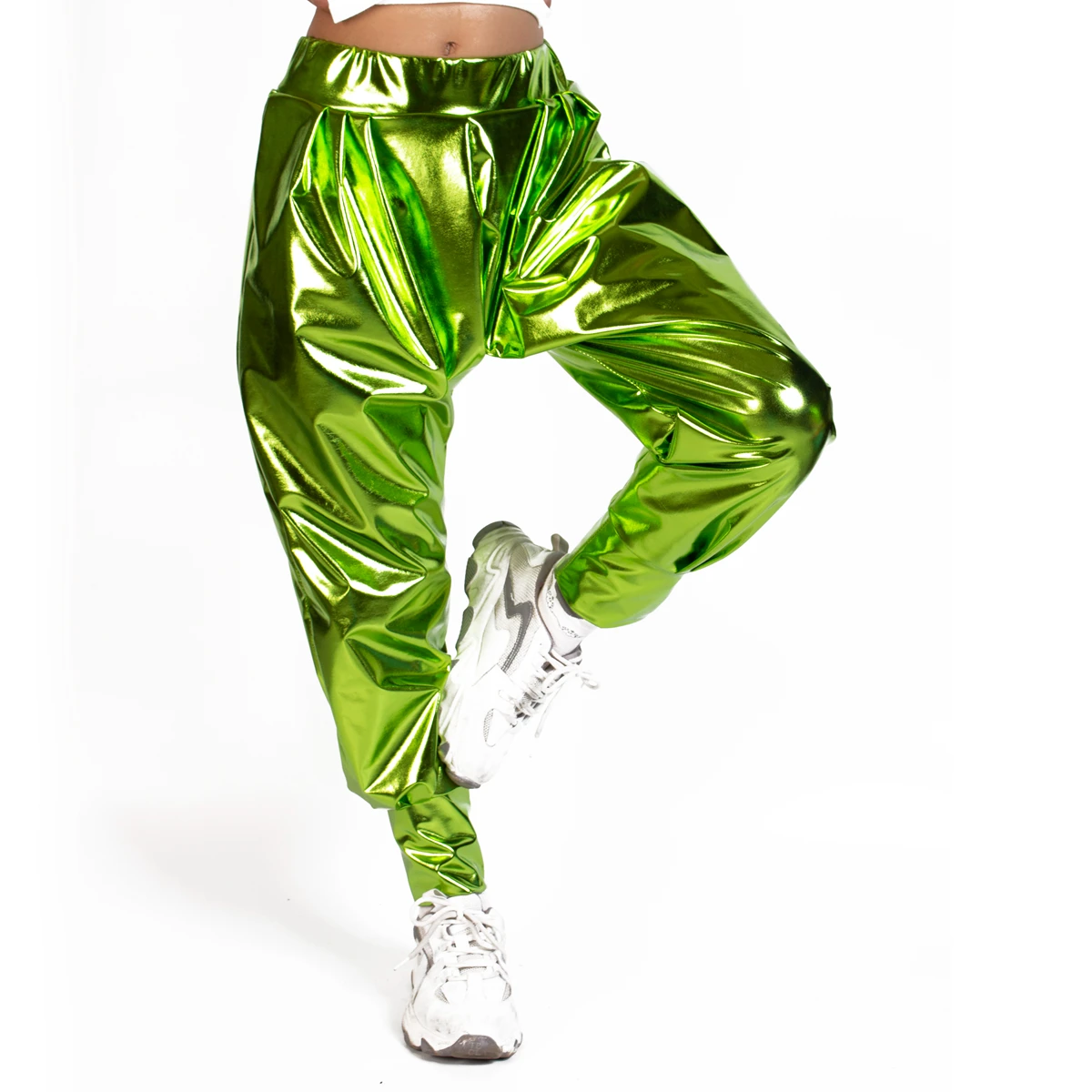 2023 New Fashion Kids Harem Hip Hop Dance Pants Children\'s Clothing Sweatpants Performance Baby Sports Light Green Trousers