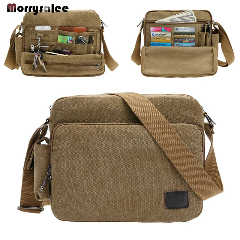 2024 New Men Canvas Bag Man Shoulder Bags Men\'s Casual Bag Messenger Bags Handbags Women Flap Fashion Single Zipper Soft Party