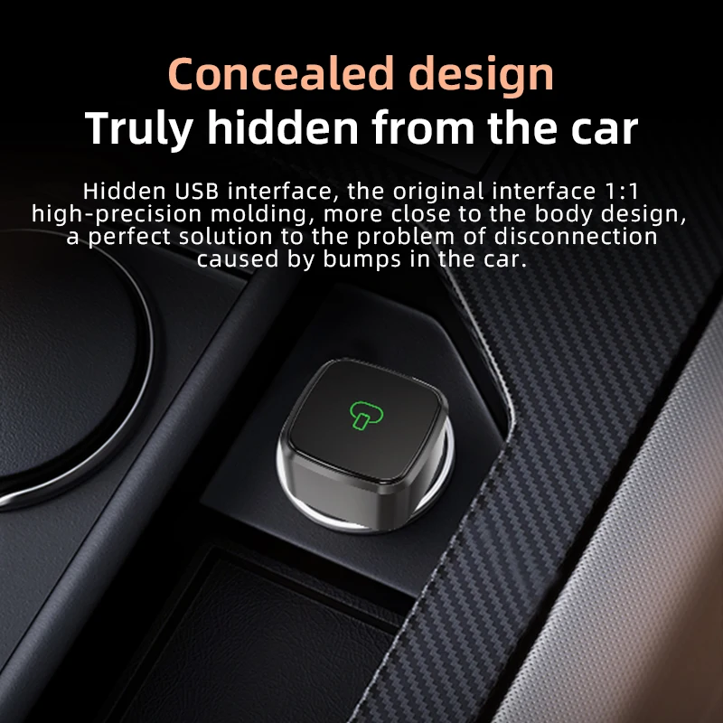 2 in 1 AI Box Adapter Wireless Carplay  Android Auto Adapter Plug and Play WiFi Smart Dongle For Volvo Benz Mg Kia Chery VW