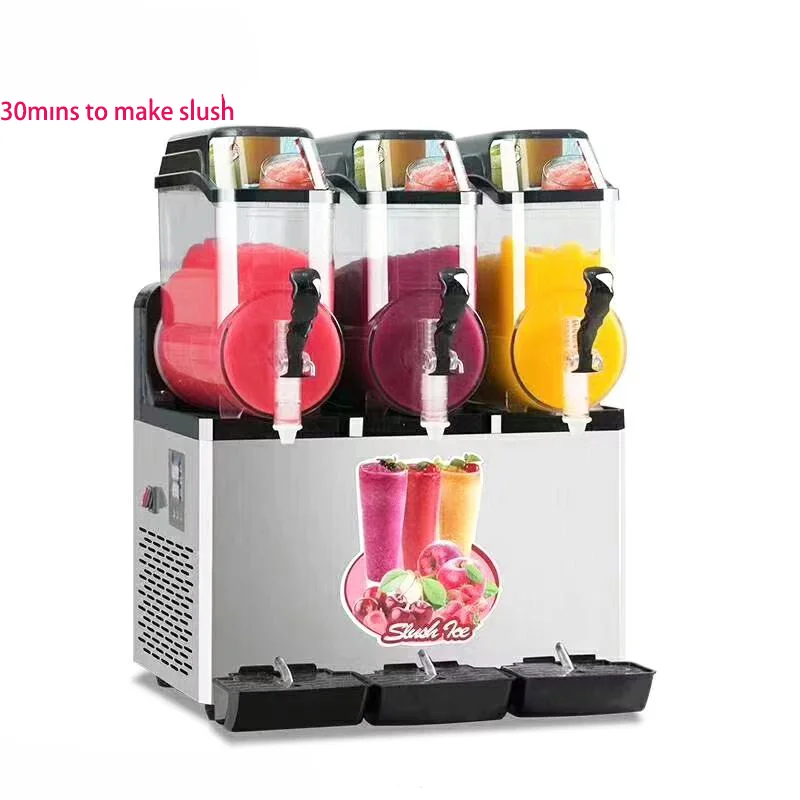 12Lx3 Frozen Cocktail Beverage Dispenser Ice Slushy Margarita Smoothie Machine