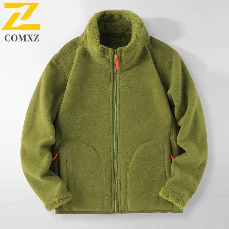 

COMXZ Simple Stand Collar Luxury Men Jacket Outdoor Journey Thick Warm Parka Business Leisure Cozy Winter New Windbreaker