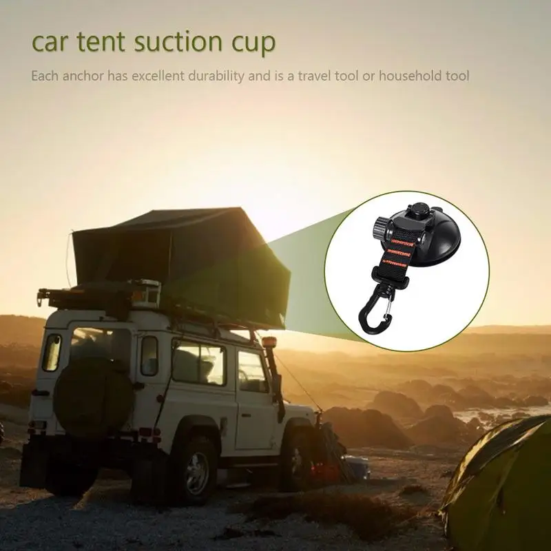 

Suction Cup Hooks 4 Pieces Vacuum Suction Cup With Hooks Outdoor Camping Tarp Accessory Multi-Purpose Use On Tents Tarps