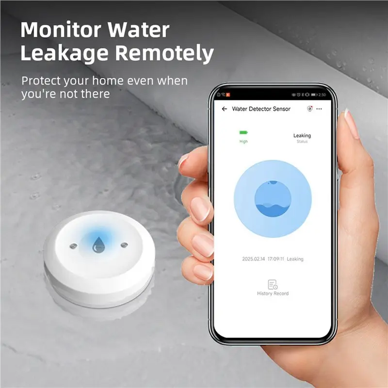 CJSD-2X Zigbee Water Leak Detector For Ewelink Zigbee Water Detector APP Remote Control Water Sensor For Kitchens Basements