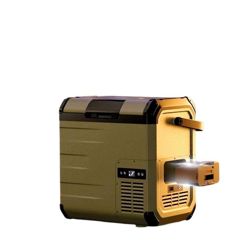 Battery‑Powered Mini Car Compressor Fridge, Portable Cooling Refrigerator for Camping RV Road Trip Outdoor Off‑grid Travel Use