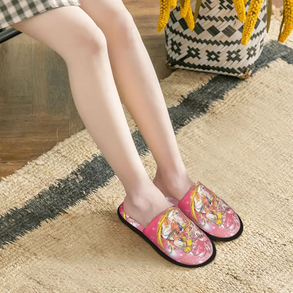 Custom Super Matrozen Moon Chibi Moon Soft Traagschuim Huis Slippers Vrouwen Anime Gezellige Warme Anti-Slip Slipper