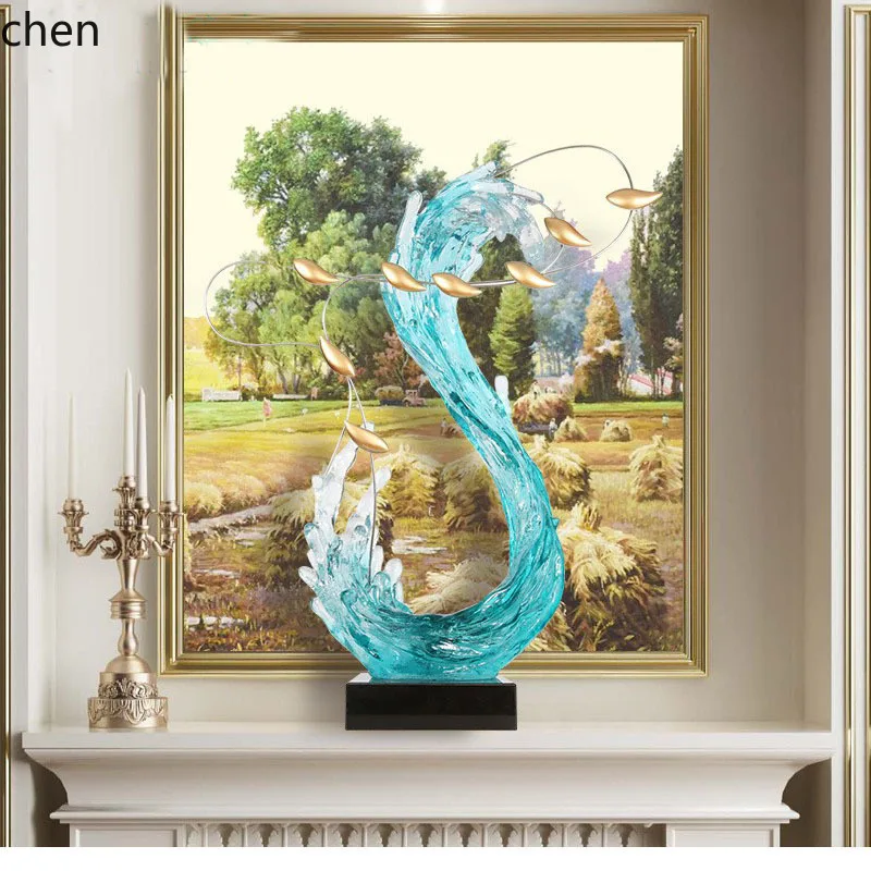 YFY  Transparent Imitation Glass Crafts Hotel Home Decor Sculpture Ornaments