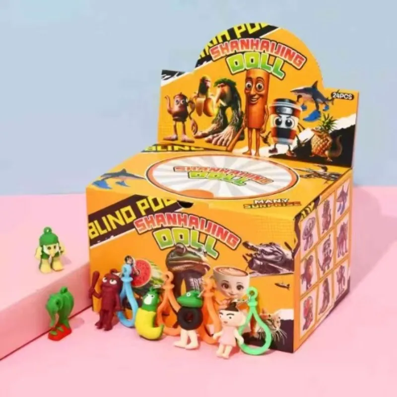 

Новая кукла Shanhaijing, слепая сумка, кулон, цветной брелок для обуви, акула, глухая коробка TungTung, подарочные слепая коробка, слепая коробка, игрушки