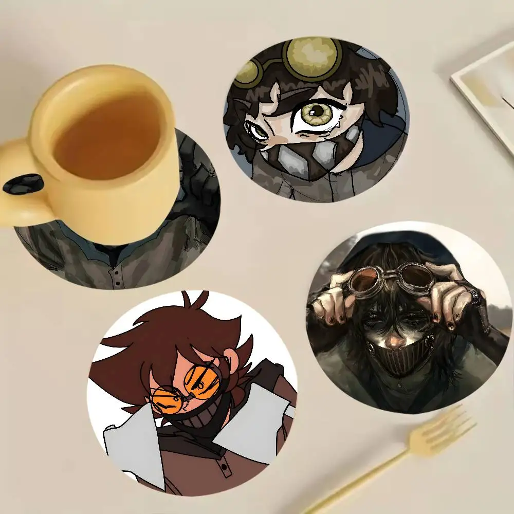 T-Ticci Toby C-Creepypasta Round Wooden Coaster Decorative Coffee Cup for Use in Coffee Shops Bars