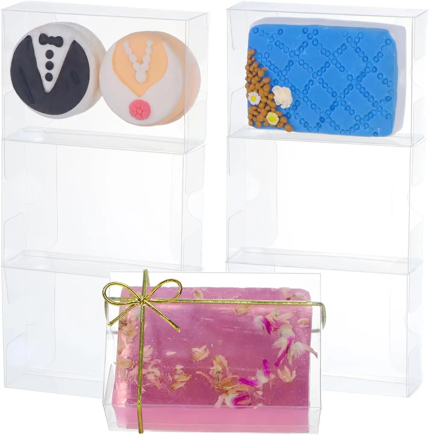 

100Pack 3.5x2.36x1.2Inch Packaging Boxes for Soap, Small Treats & Wedding/Birthday Party Gifts