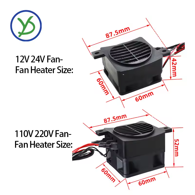 12V 24V 48V 110V 220V PTC Heater 50~400W Ceramic Thermostatic Insulated Heater With Fan Pet Insulation Incubator Electric Heater - Image 6