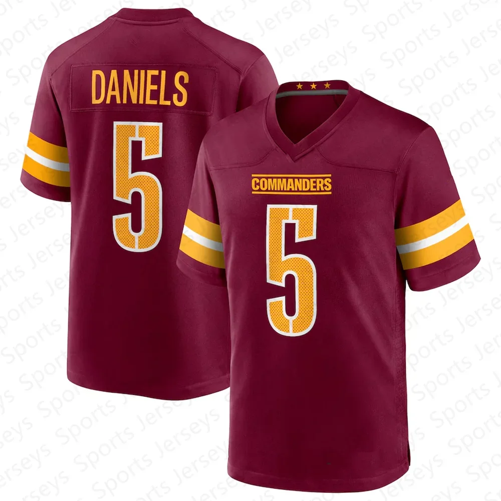 2024 Washington Jayden Daniels New American Football Men Jersey T shirt Football Sports Short Sleeve Jersey Tshirt