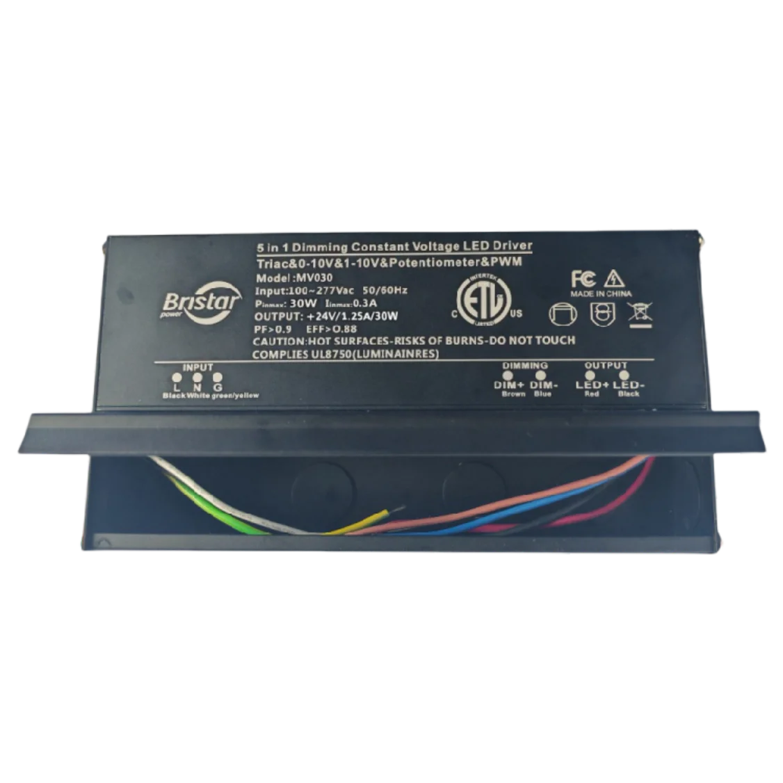 Waterproof 40W 12V Waterproof 5 in 1 Triac Dimming 0-10V/1-10V/Potentiometer/10V PWM LED Driver US ETL Standard Junction Box