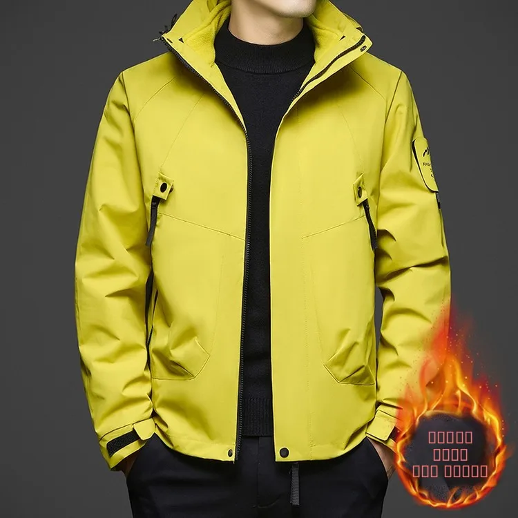 

Новая мужская утепленная куртка 3-в-1: повседневная, универсальная, для походов, ветрозащитная, водонепроницаемая верхняя одежда для пар, для активного отдыха