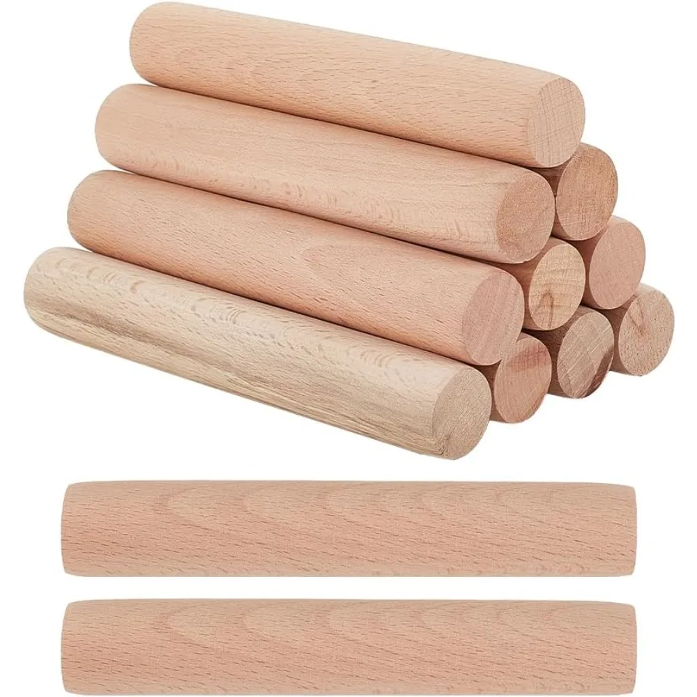 12pcs Wood Rolling Pins 6.4 inch Clay Rolling Pin Classic Wooden Rolling Pins Beech Wood Texture Rollers Wood Clay Roller