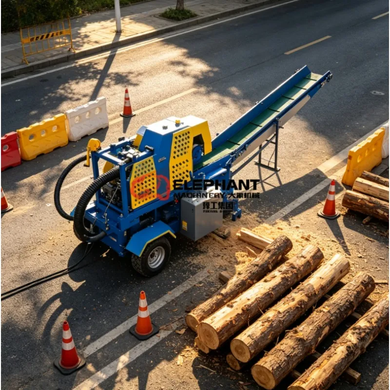 20T Automatic Firewood Processor Log Cutting and Splitting Timber Log Wood Processor High Working Efficient