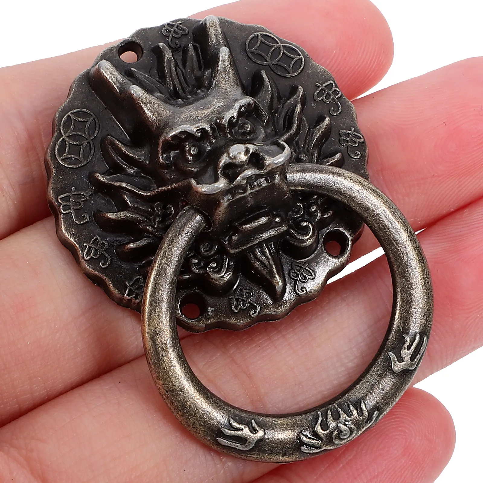 

10Pcs Sturdy Zinc Alloy Dragon Head Pull Handle for Cabinets Drawers Wardrobe Closet Doors Decorative Cabinet Pull