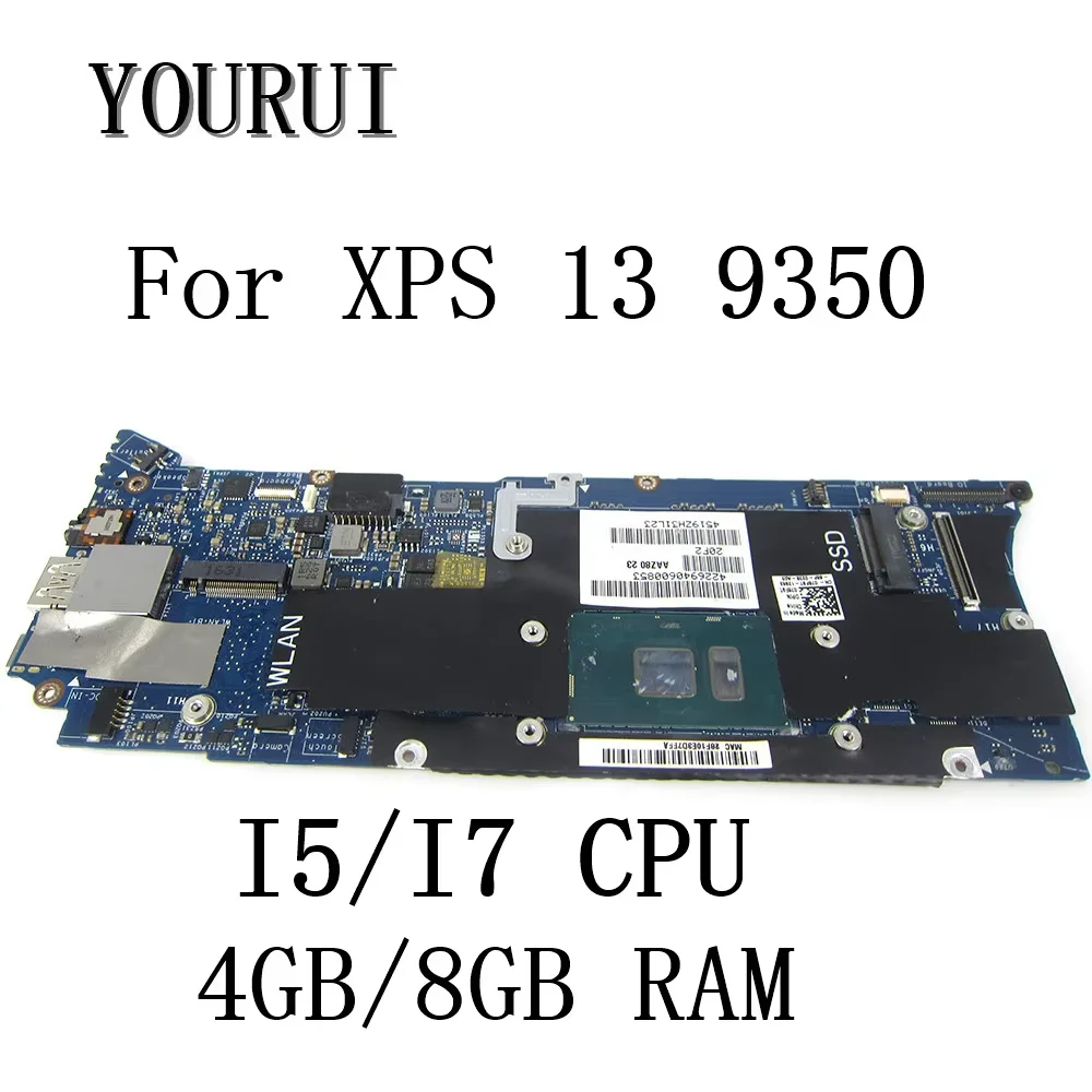 

FOR Dell XPS 13 9350 Laptop motherboard with I3/I5/I7 CPU and 4GB/8GB RAM AAZ80 LA-C881P Mainboard