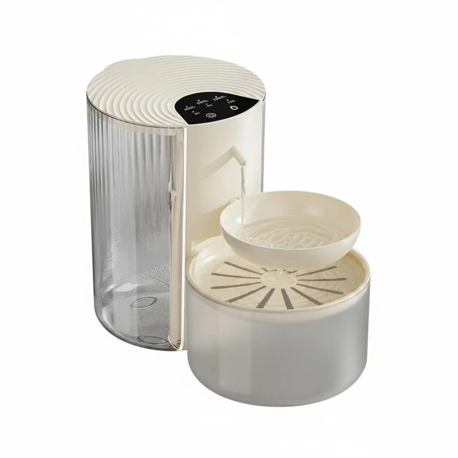 Clean Water Separator Dispenser Two Reservoir Design Wireless Feline Dispenser
