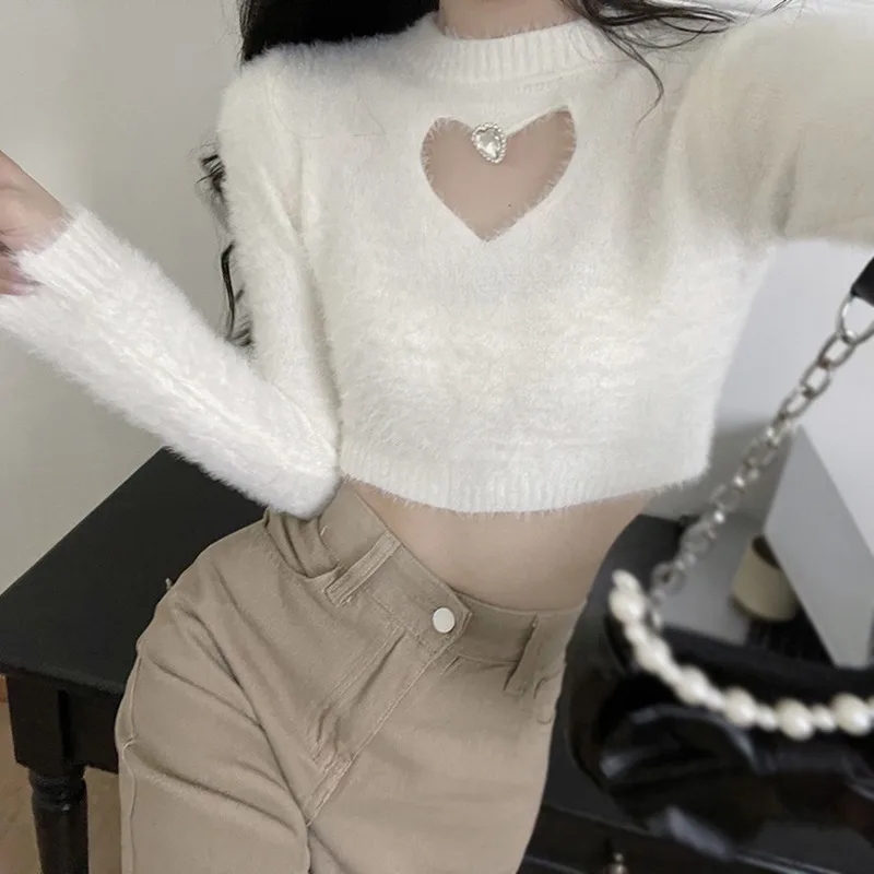 Autumn Winter Sexy Hollow Out Women Sweaters Tops Sexy Long Sleeves Sweater