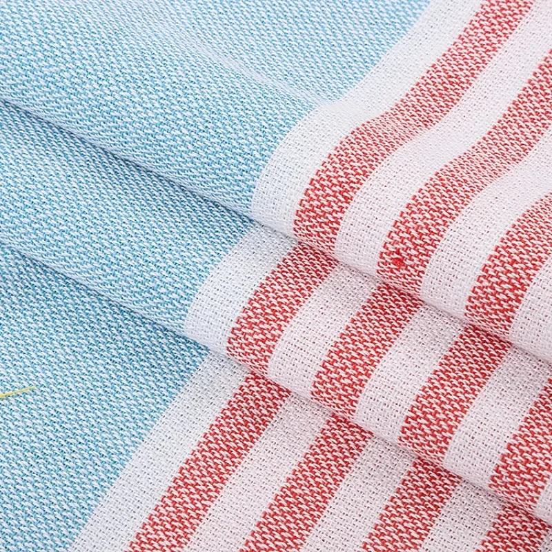 

Cotton and Linen Striped Quick-drying Shawl European and American Popular Yarn-dyed Cotton Turkish Beach Towel with Tassels