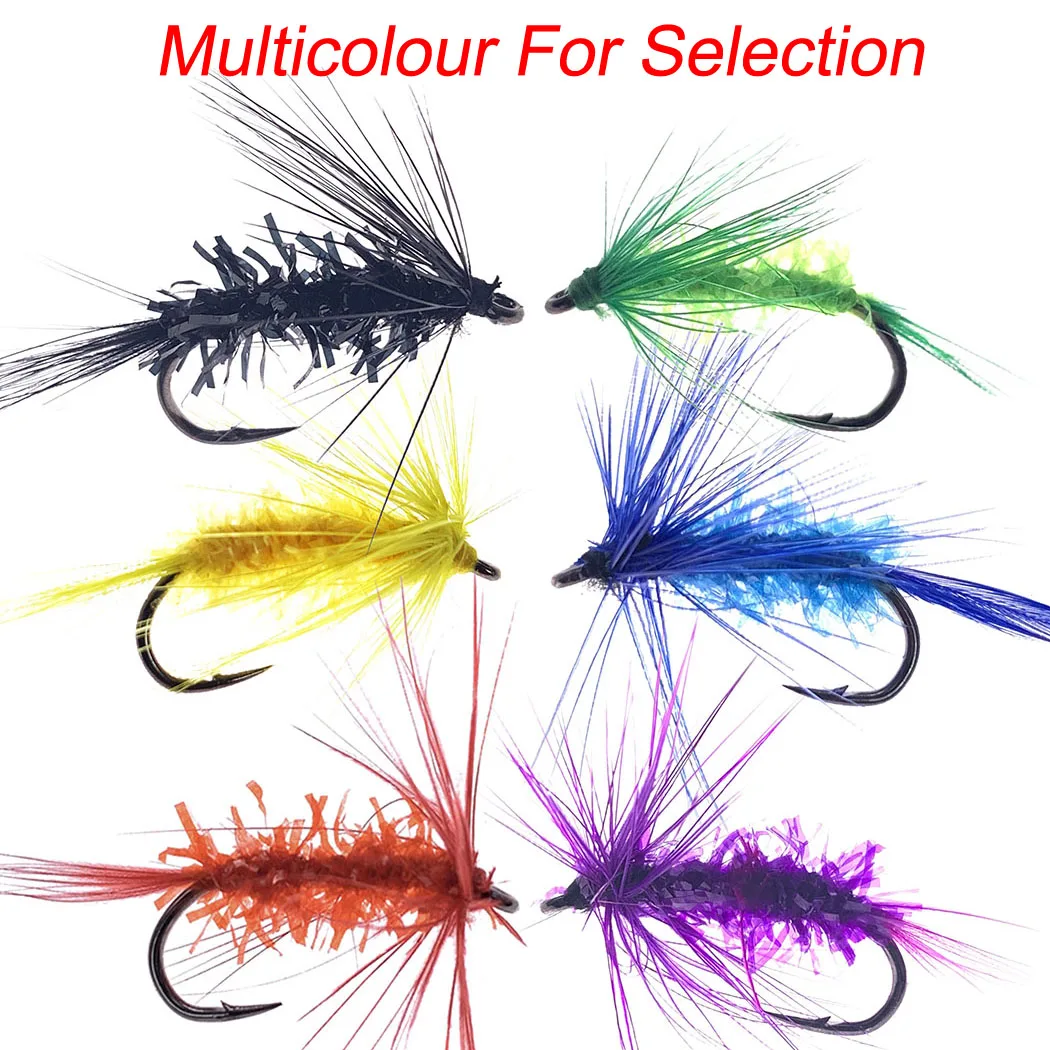 

10Pcs/Box Mixed Colors Insects Flies Fly Fishing Lures Fly Floating Bait Dry Flies Trout Artificial Crank Hook Lure