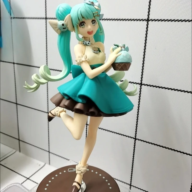 

VOCALOID HATSUNE MIKU мятный шоколад периферийные украшения Pixiv модная игра аниме фигурка модель Bandai Banpresto украшение кукла