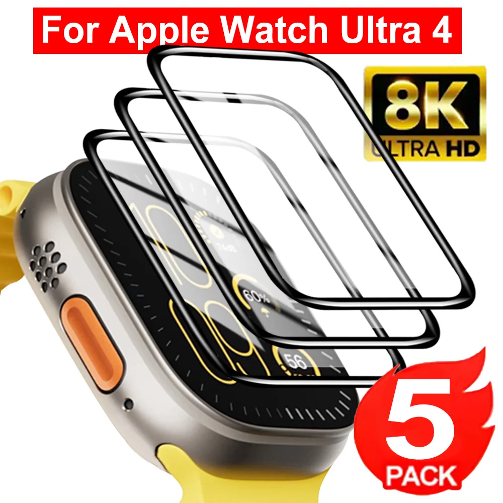 1-5Pcs for Apple Watch Ultra 4 Composite Film Screen Protector Anti-scratch Ceramic Film for Apple Watch Ultra 4 49MM Not Glass