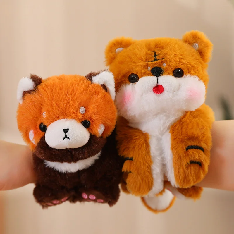 Creative Stuffed Animals Raccoon Fox Capybara Papa Hand Circle Toy Wrapped Around Arm Doll Toys For Kids Birthday Gift