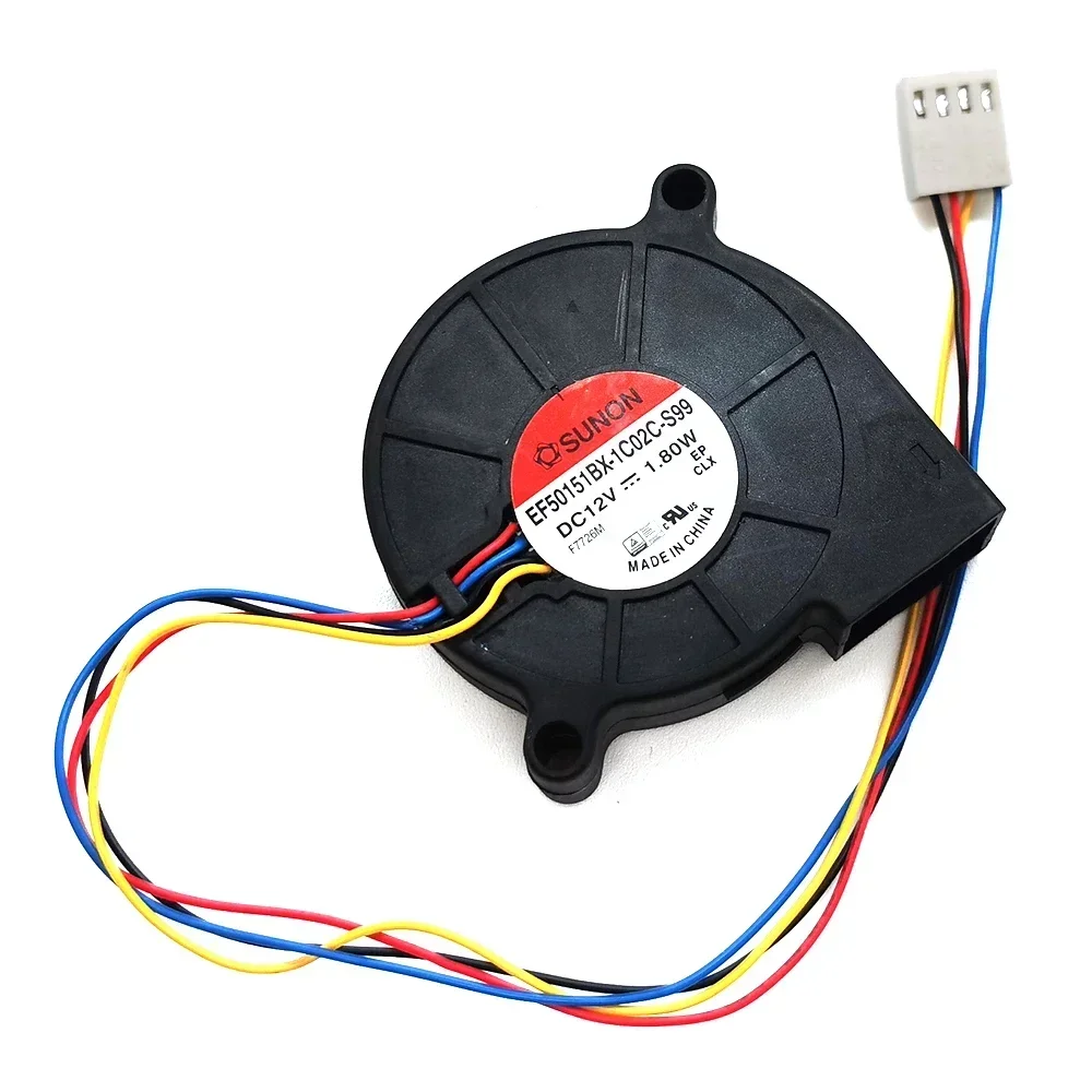 

+NEW for Sunon 5cm EF50151BX-1C02C-S99 12V 1.8W 5015 50X50X15MM Turbine Cooling Fan
