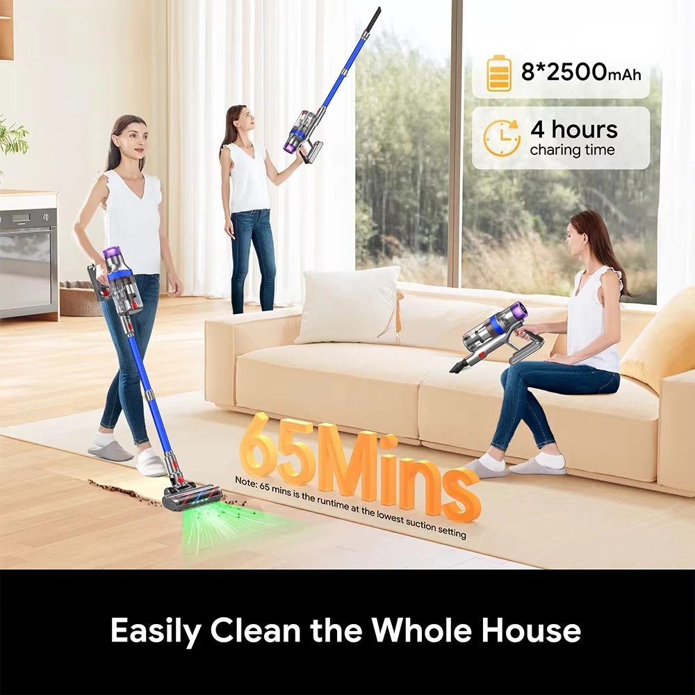 S702 Cyclone Vaccum Handheld Household Vacuums Floor Care Wireless Stick Vacuum Cleaner for Car Cleaning Carpet Cleaning Area