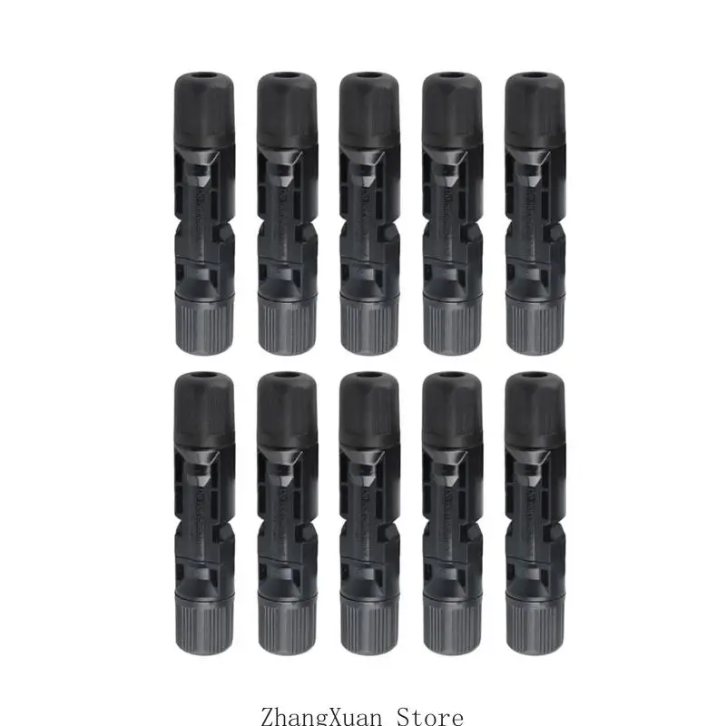 

3XUF 10Pieces Practical Solar Connectors IP67 Portable Accessory for Secure and High Performances Efficents Energy Transfer
