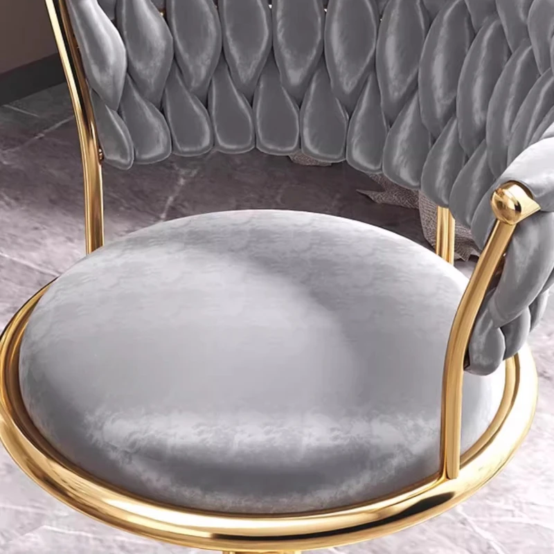 كرسي بار دوار فاخر مكتب أمامي قابل للتعديل مقعد مرتفع منزلي مسند ظهر مستدير أثاث sgabello alto cucina