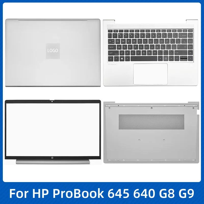 New For HP ProBook 640 645 G8 G9 Laptop LCD Back Cover Front Bezel US Keyboard Palmerst Bottom Case Replace Rear Lid Top Case