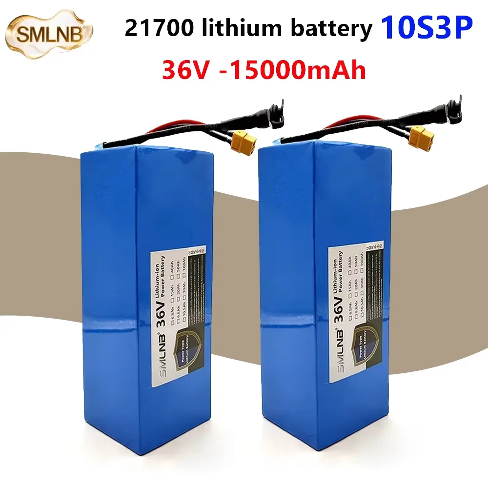 

2025 New 36V 15Ah 21700 10S3P Li-Ion Battery Pack 1000W Power Tool Battery Outdoor Backup Battery with 30A BMS, with Charger
