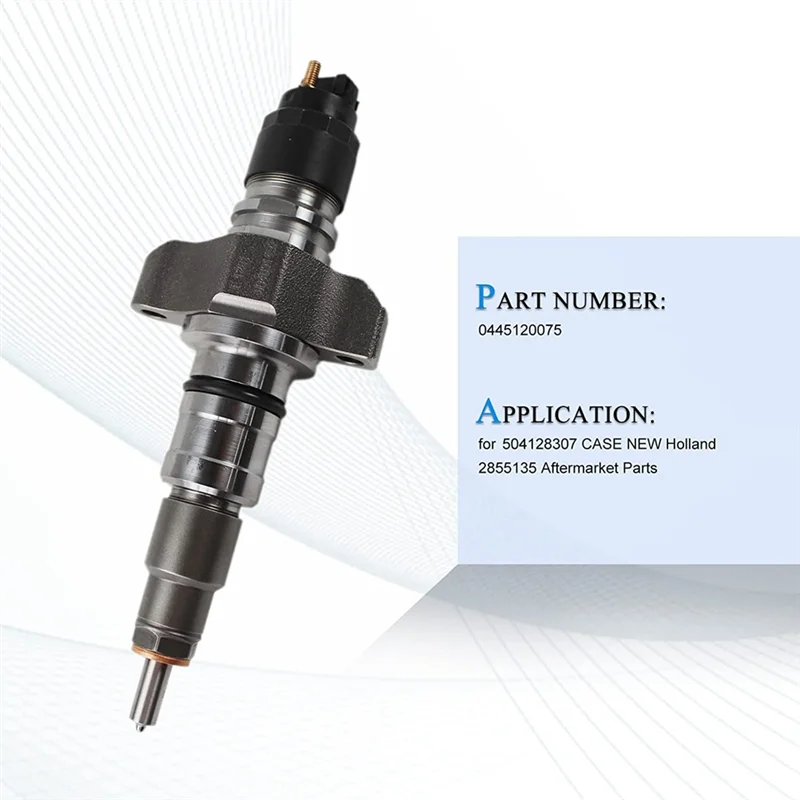 

Durable-Common Rail Injector Assembly Spare Parts 0445120075 For Iveco For New Holland T7 T6 504128307 2855135 504117273 0986435