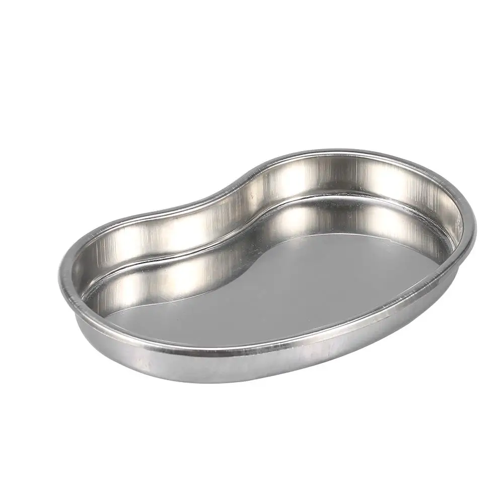 Stainless Steel Medical Dental Instruments Bend Tray Disinfection Plate for Brow Lip Tattoo Sterilization