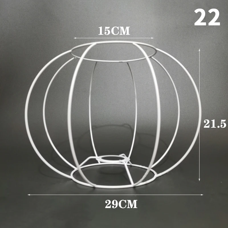 Imagem -05 - Abajur Gaiola Quadro Ferro Metal Fio Luz Lustre Suporte da Lâmpada para Faça Você Mesmo Anel Guarda Mesa Abajur Material de Apoio