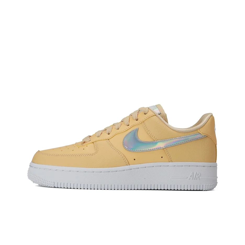 Nike Air Force 1 Skateboard Shoes Women's Low Top Light Yellow CJ1646-700