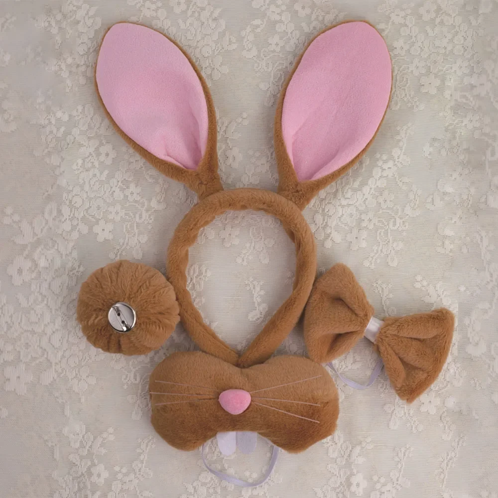 Diadema De Orejas De Conejo De Peluche Con Zanahoria – Set Rosa + 2 Elásticos, Accesorio Suave Y Cómodo Para Pascua, Carnaval Y Cosplay Niños Y Adultos