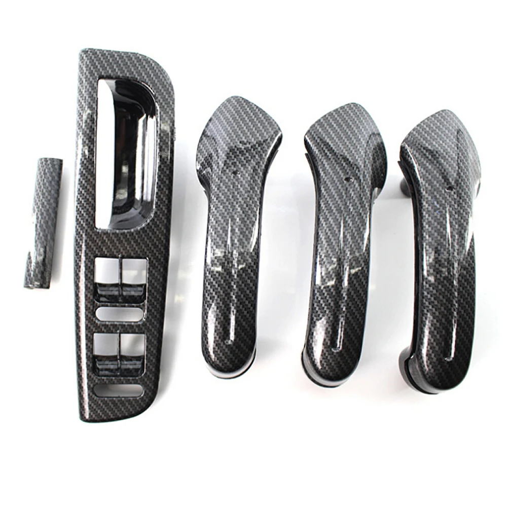 For Volkswagen VW Golf 4 Jetta MK4 1999-2004 Carbon fiber Car Interior Window Lift Button Control Panel Door Dandle Covers